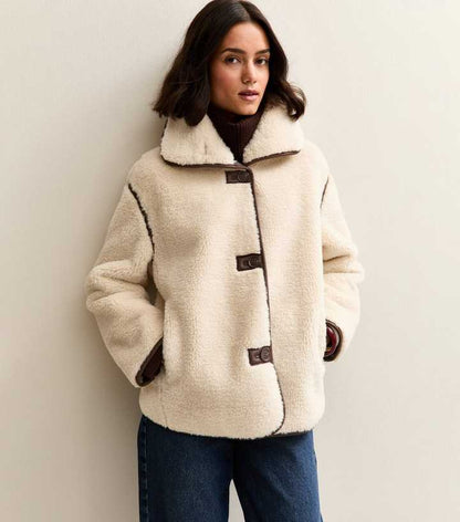 Cream Faux Fur Bonded Jacket