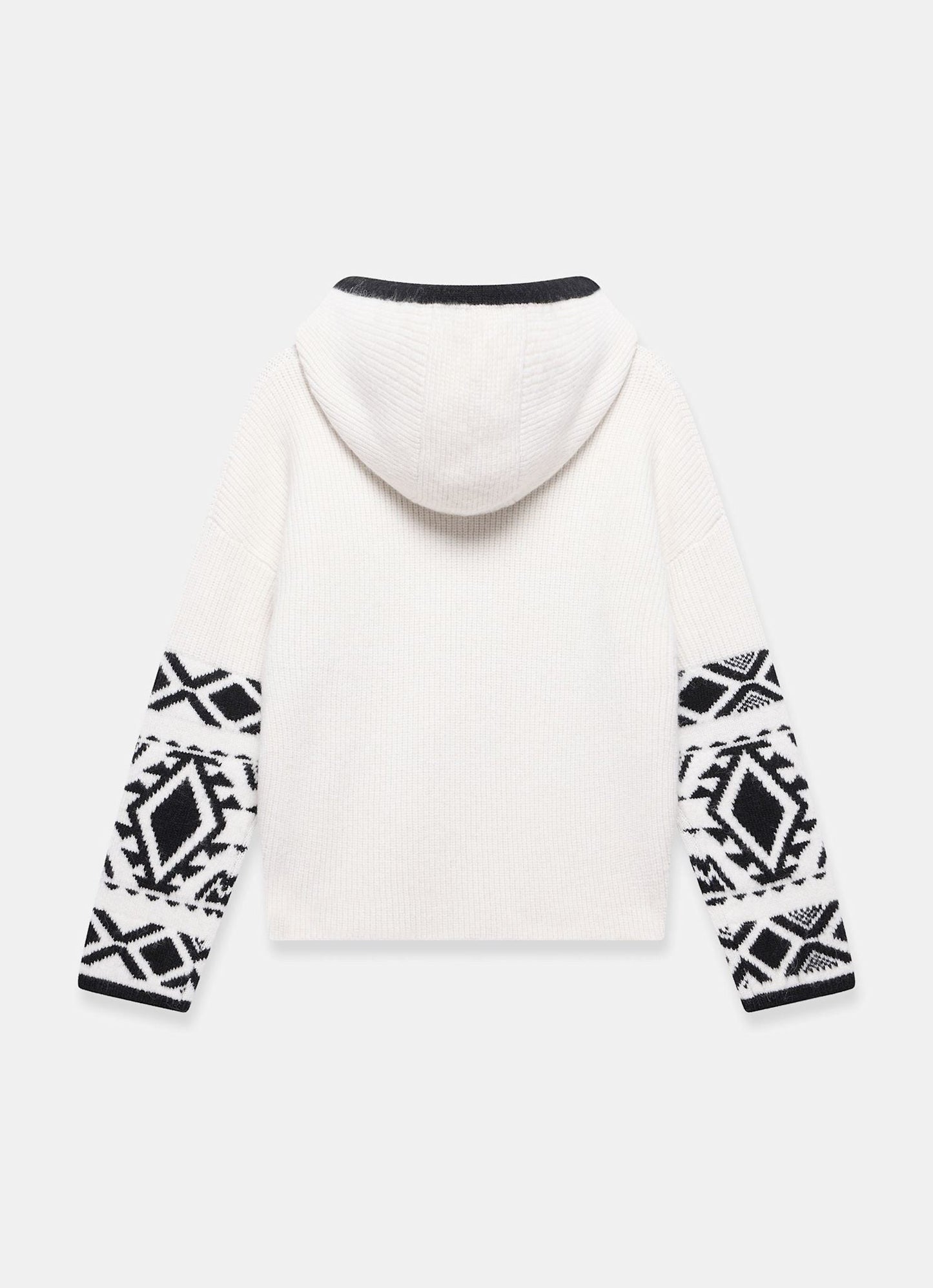 Cream Fair Isle Knit Hood Jumper