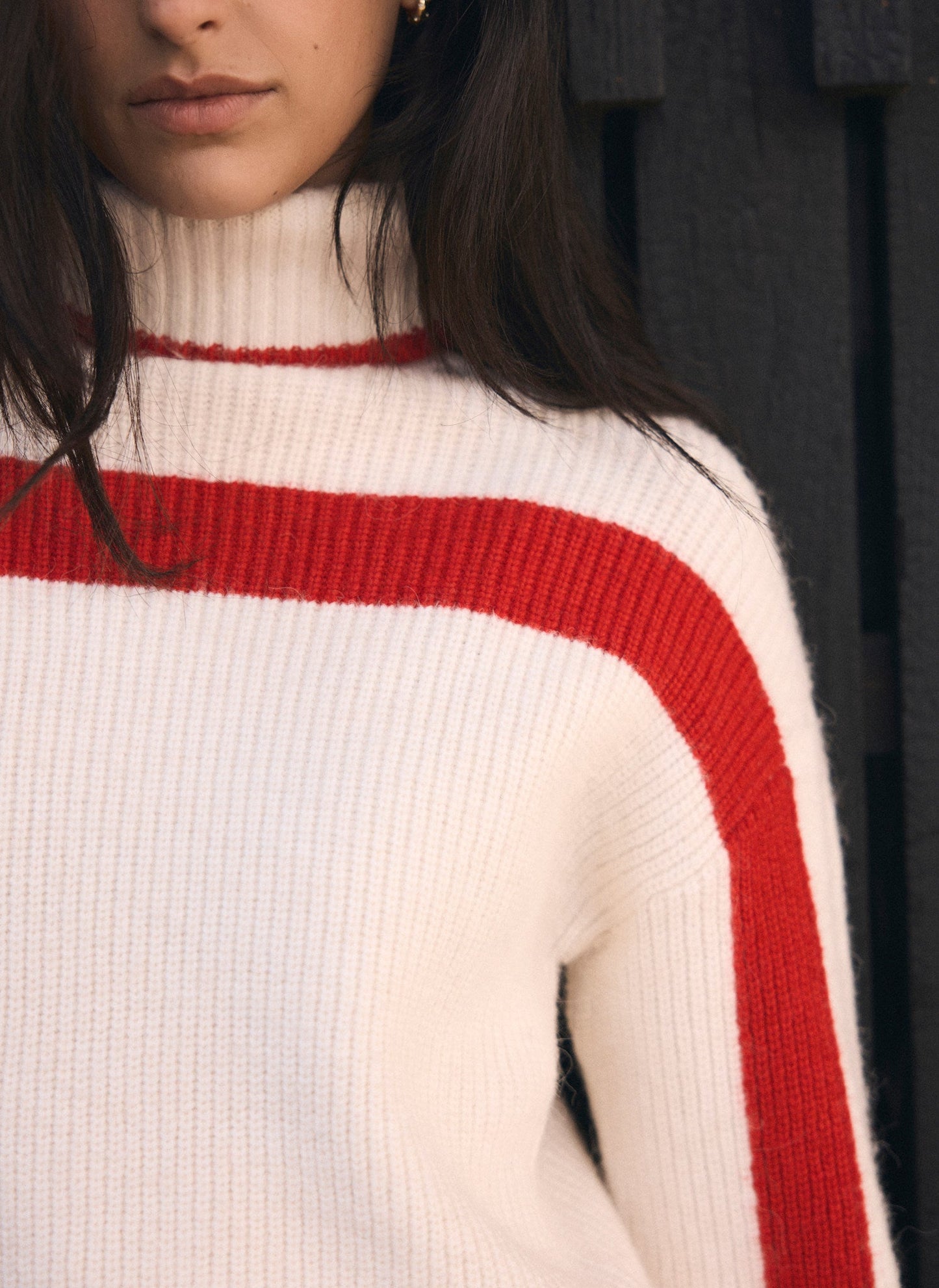 Cream Contast Stripe Jumper