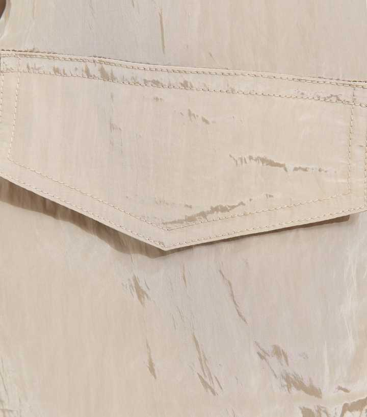 Cream Pocket Detail Bubble Hem Jacket