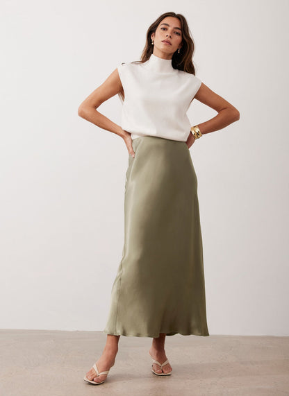Cream Sleeveless Knit Top