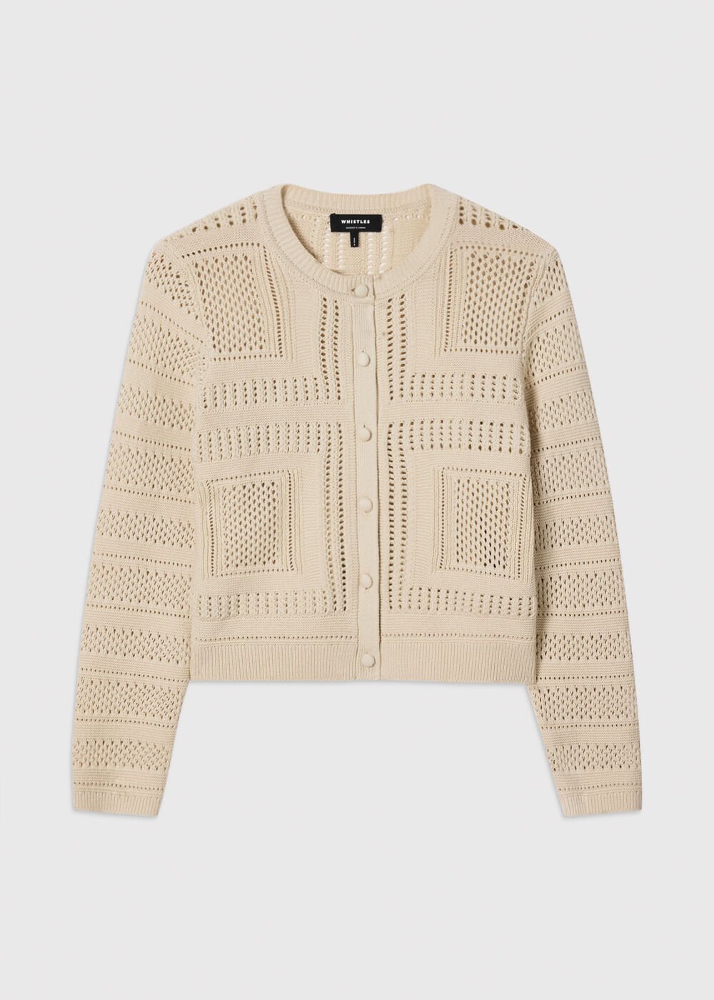 Ivory Crochet Detail Cardigan