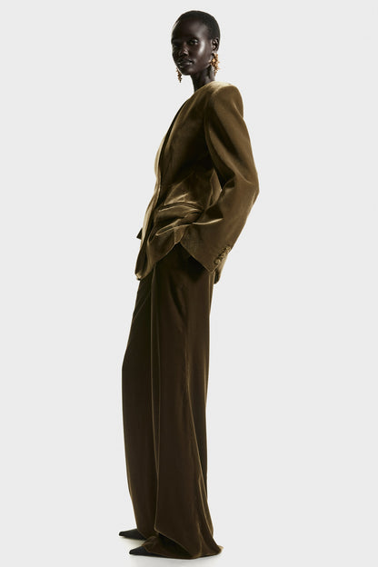 Bootcut velvet trousers