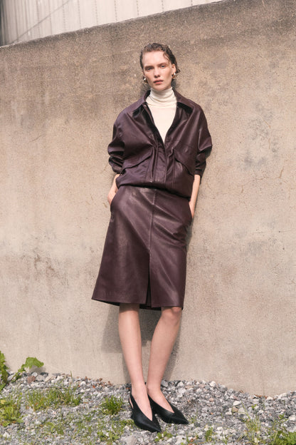 Oversized coated jacket