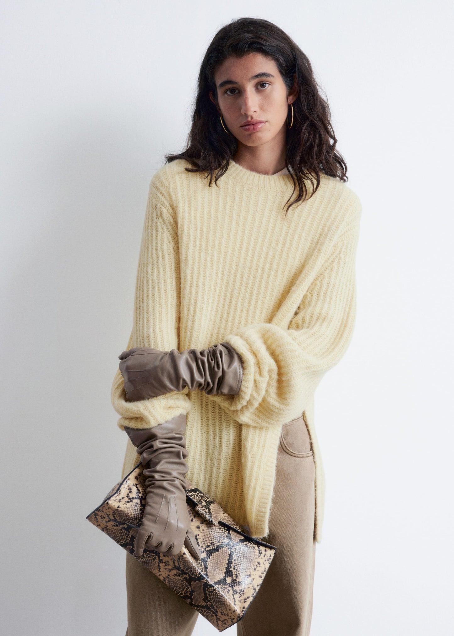 High-Slit Oversized Sweater