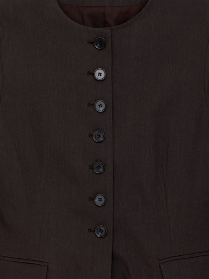 Linen-Blend Blazer