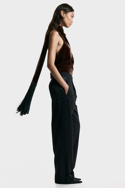 Velvet halterneck top