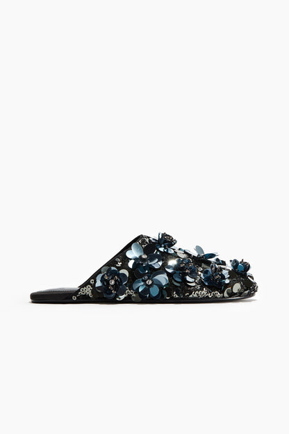 Sequined slippers