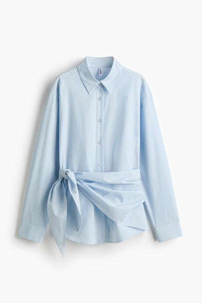 Scarf-detail shirt