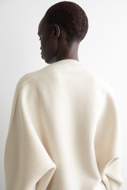 Rounded Double-Faced Wool Jumper
