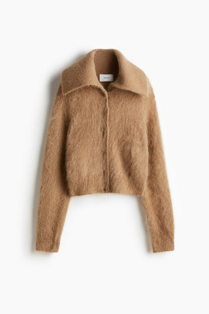 Mohair-blend cardigan
