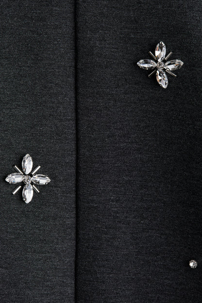 Rhinestone-embellished scuba dress