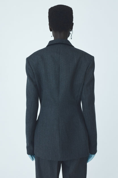 Double-breasted wool blazer