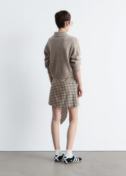 Knitted Collar Cardigan