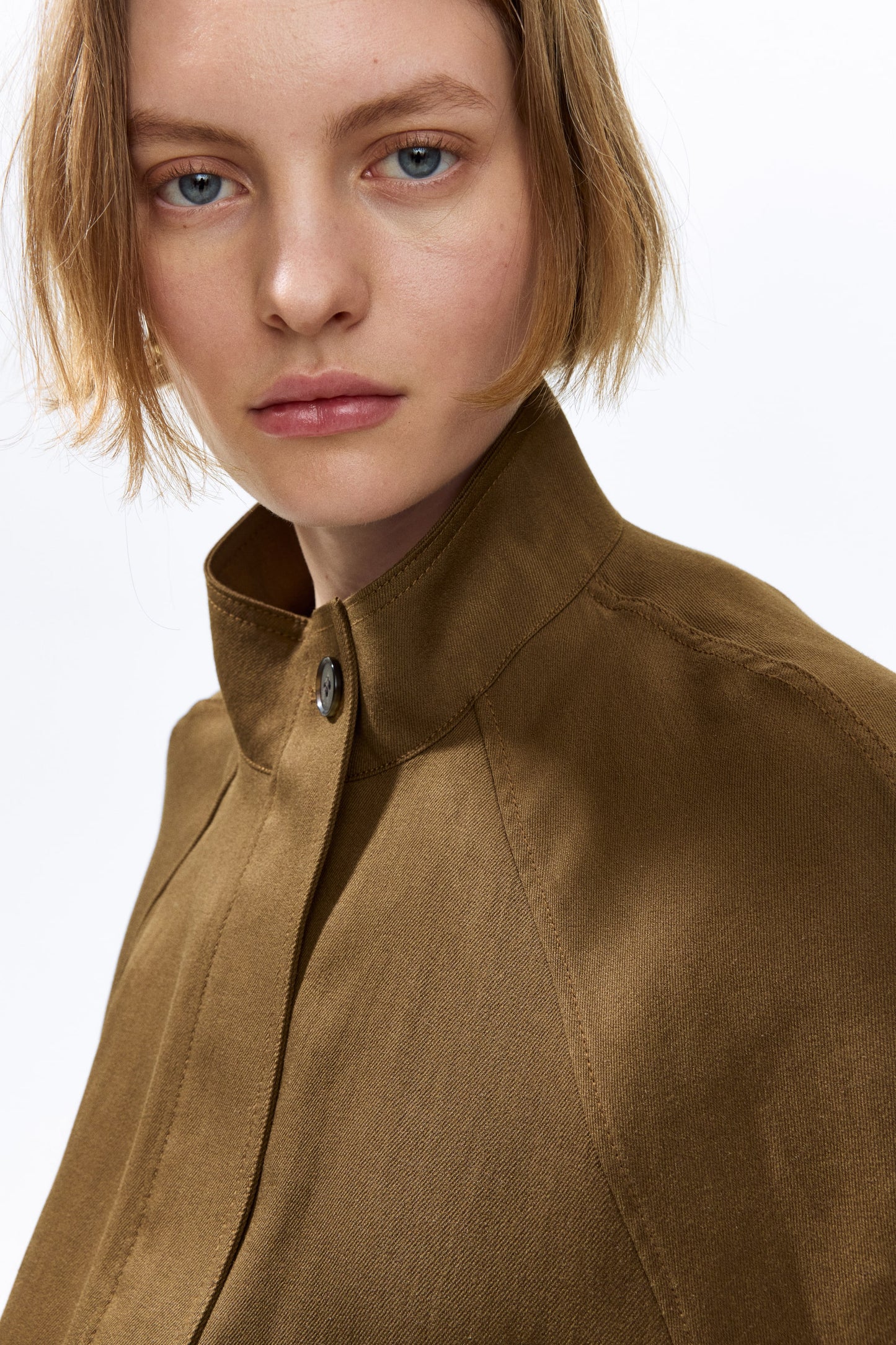 Oversized linen-blend jacket