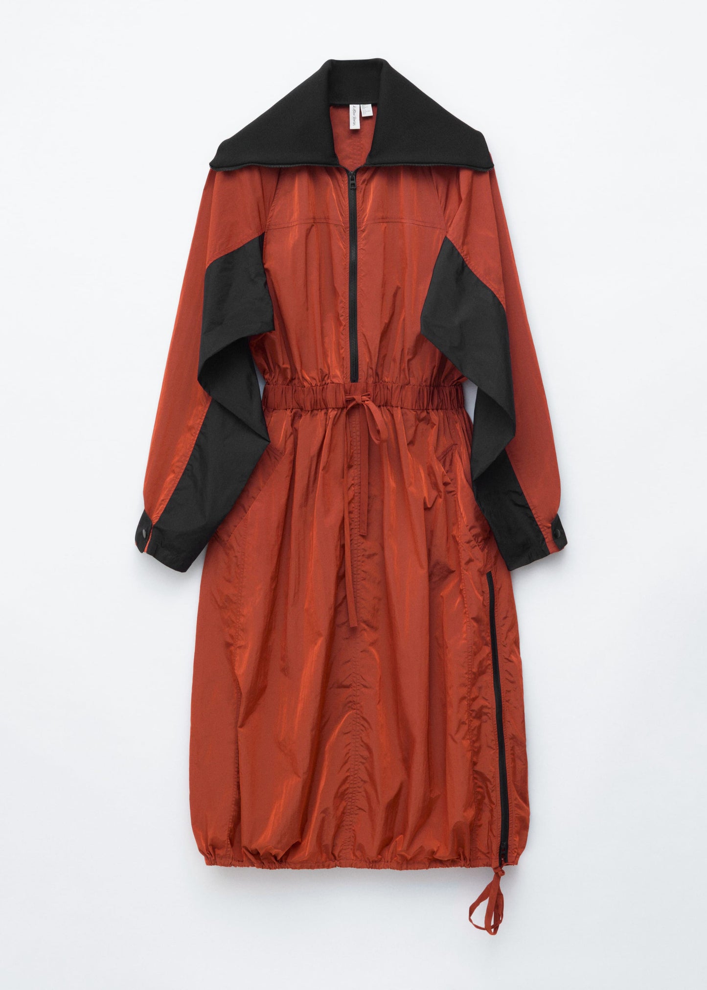 Technical Drawstring Midi Dress