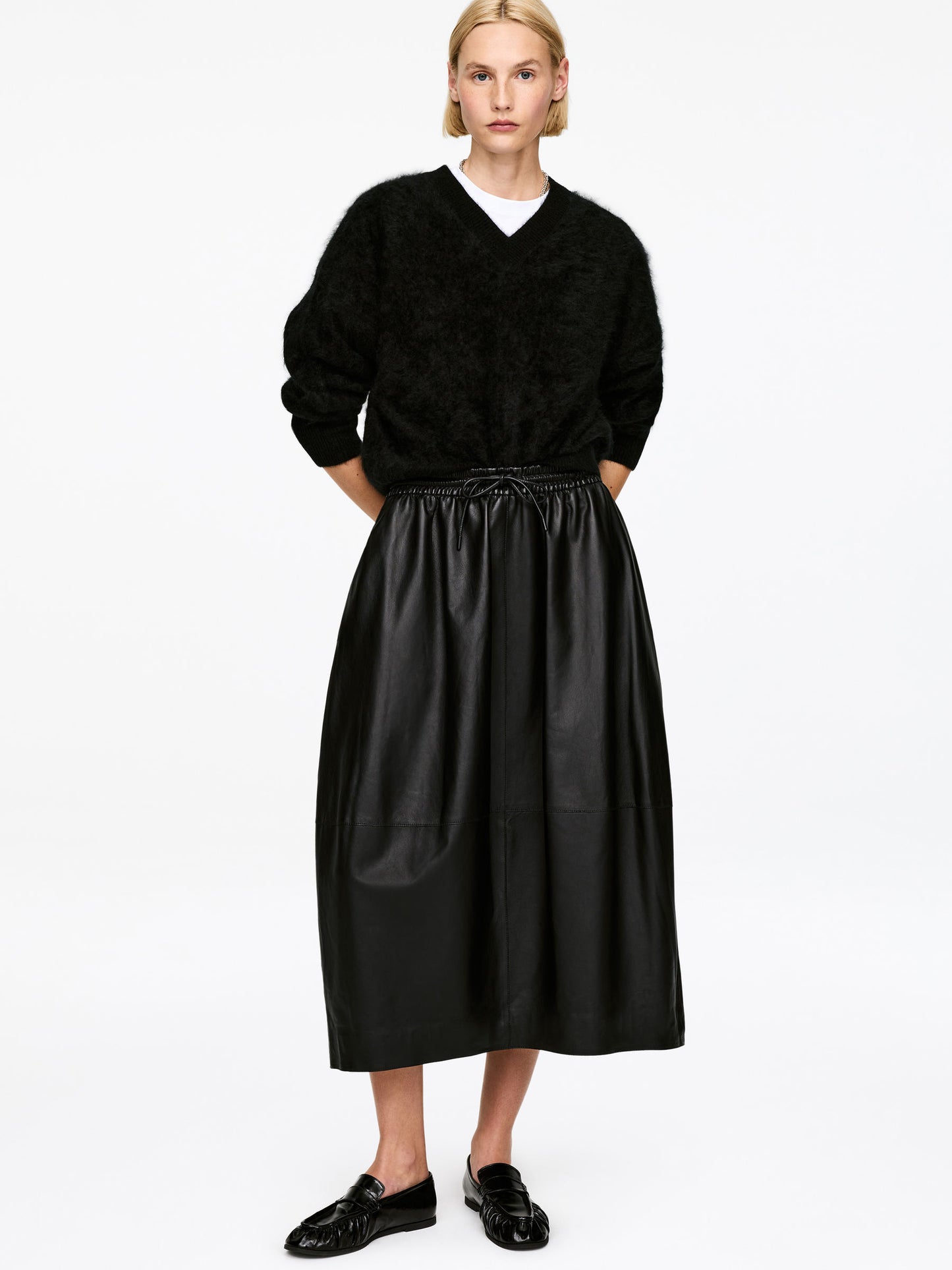 Barrel Leather Skirt