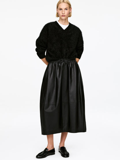 Barrel Leather Skirt