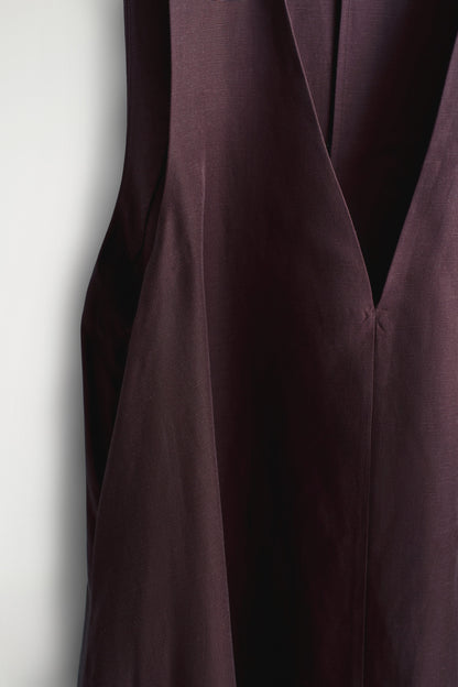 A-Line Linen-Blend Maxi Dress