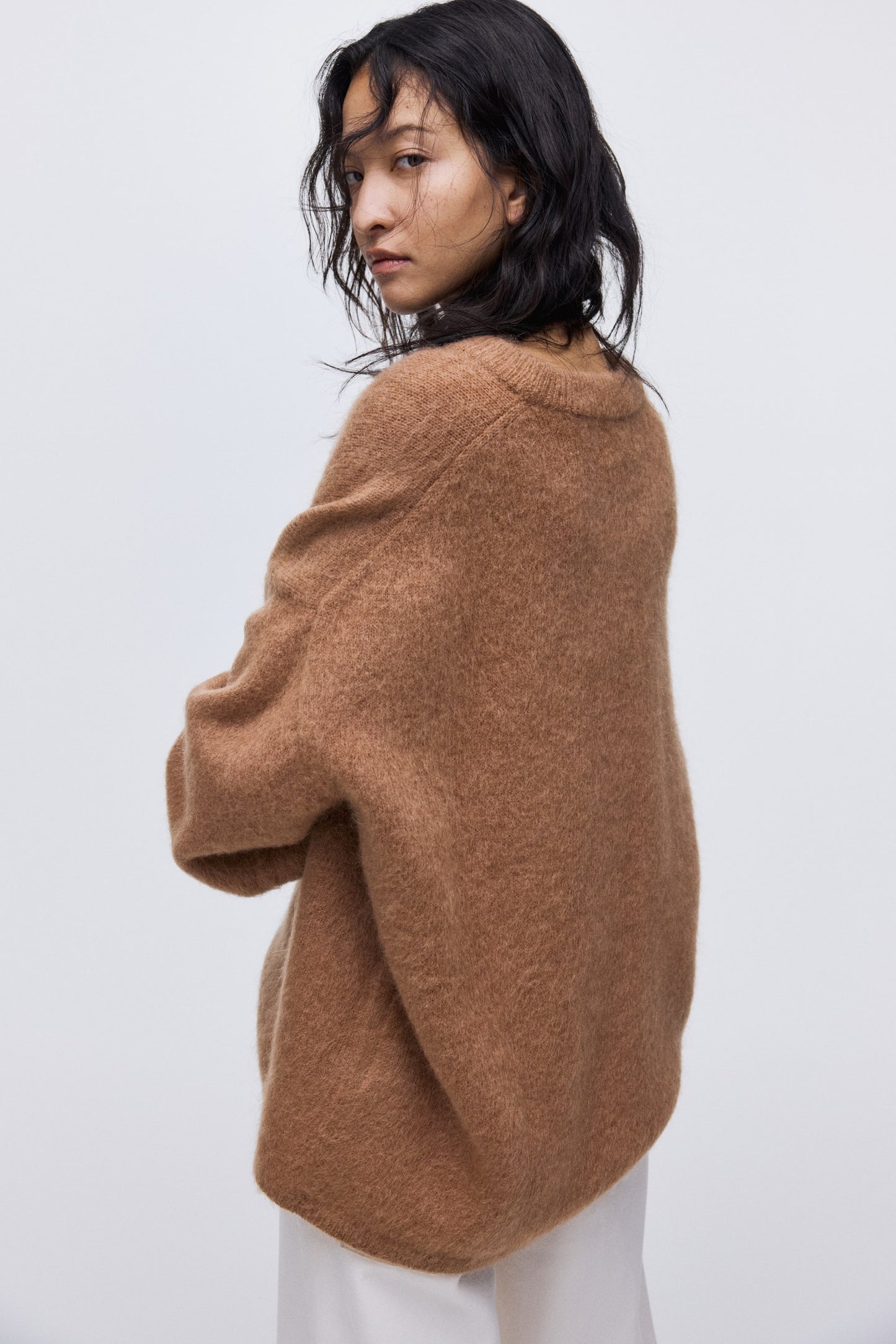 Oversized mohair-blend jumper
