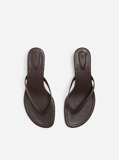 Kitten-heel flip flops