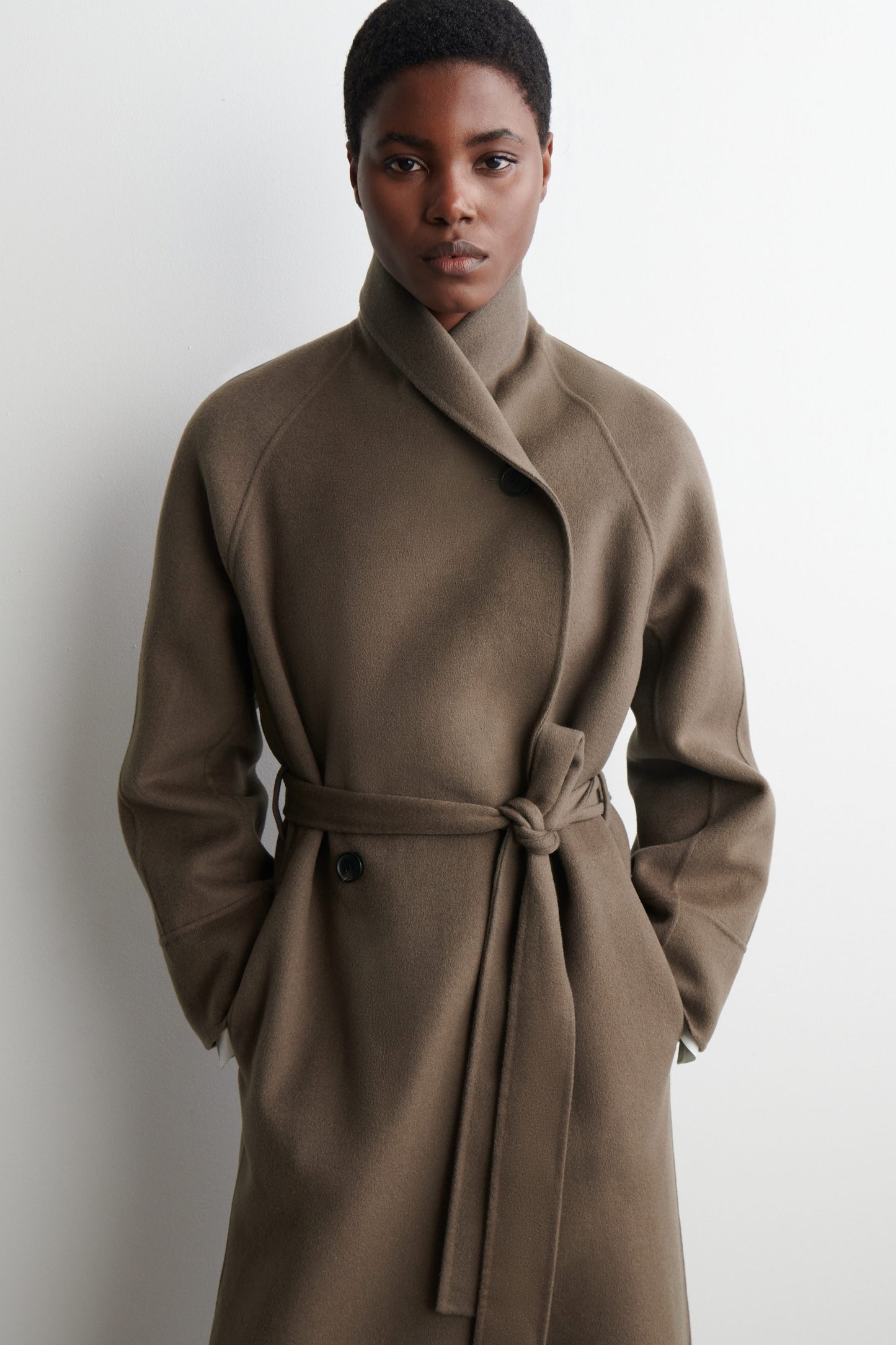 Belted Double-Faced Wool Coat