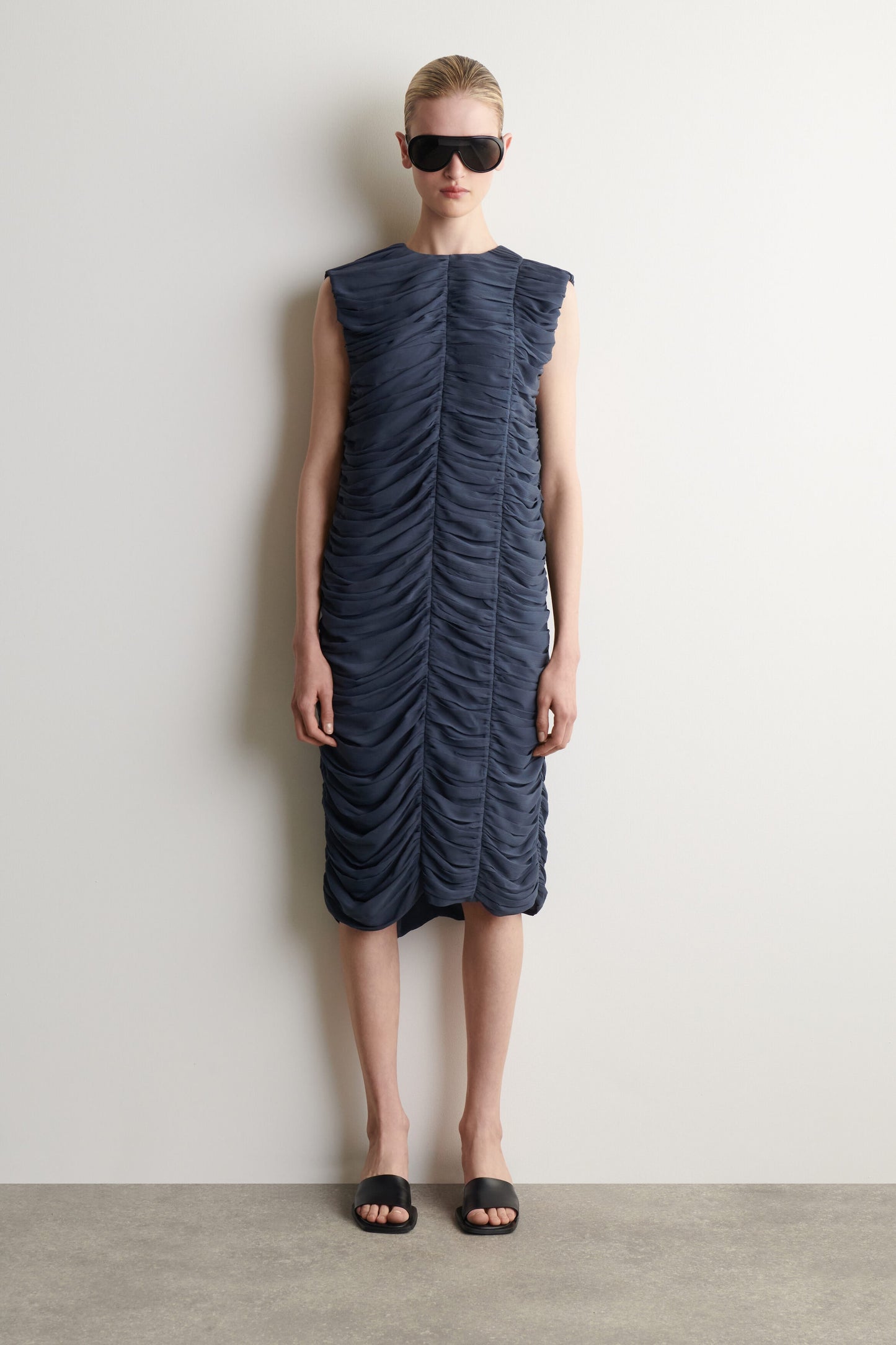 Gathered panelled dress