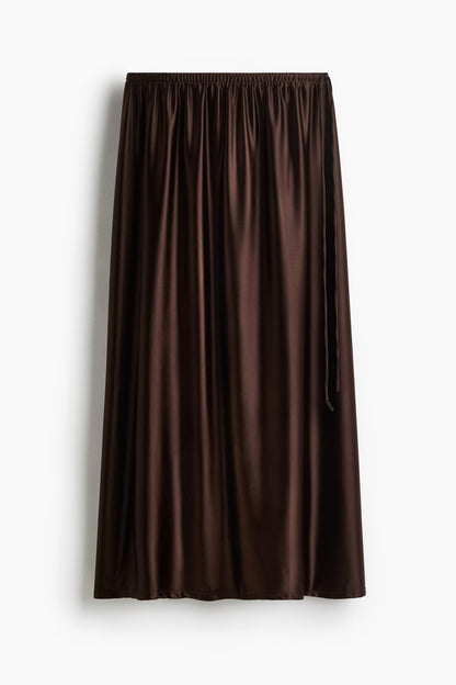 Drawstring-detail skirt
