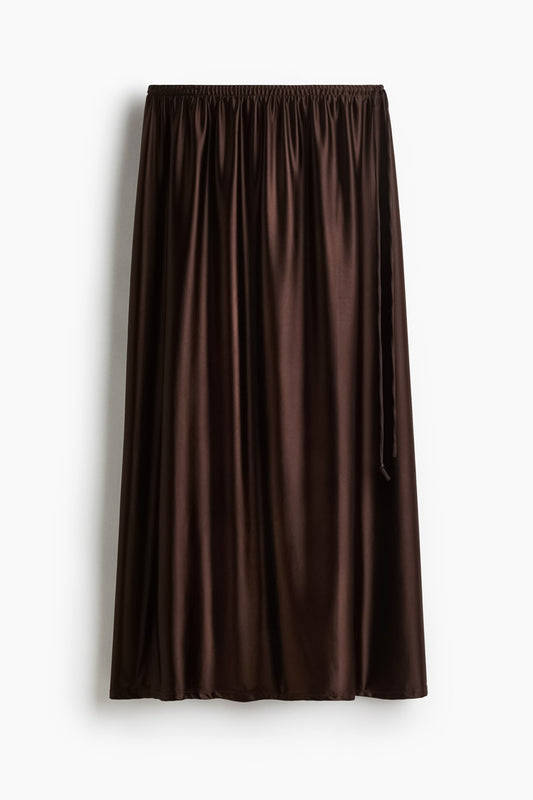 Drawstring-detail skirt