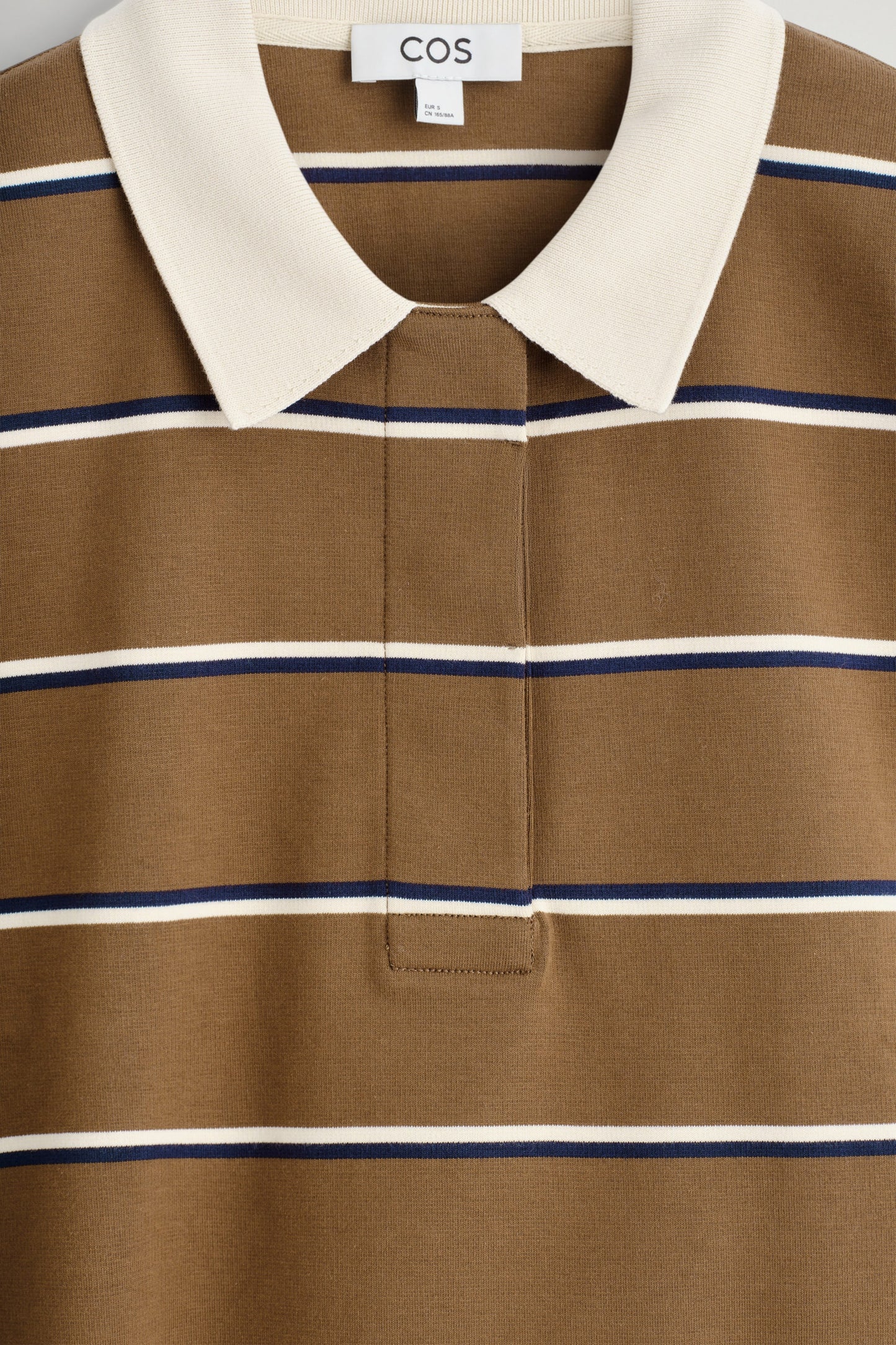 Striped Long-Sleeved Polo Shirt