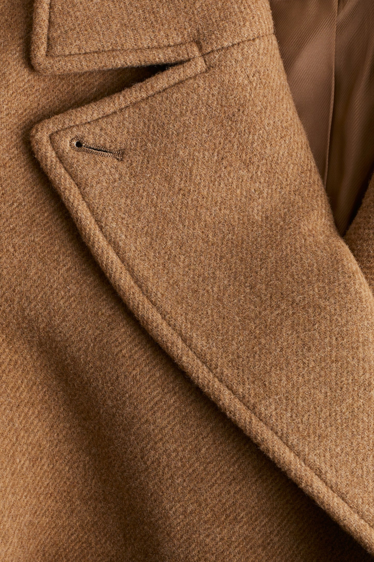 Wool-blend tie-belt coat