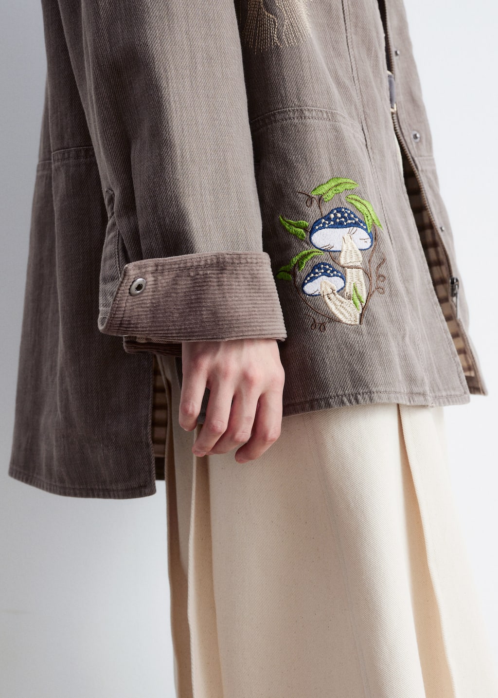 Embroidered Shirt Jacket
