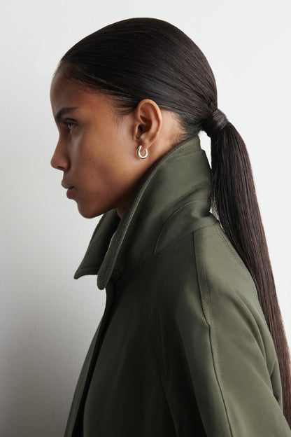 Wool-Trimmed Long Car Coat