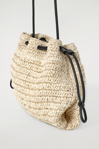 Mini Cavatelli Straw Clutch Bag