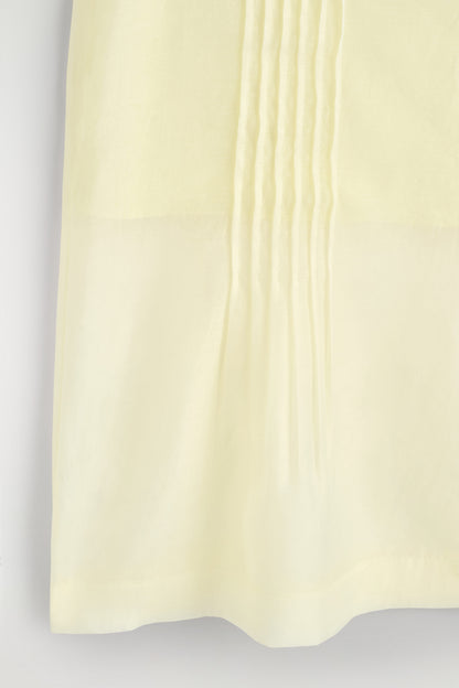 Sheer pintucked skirt