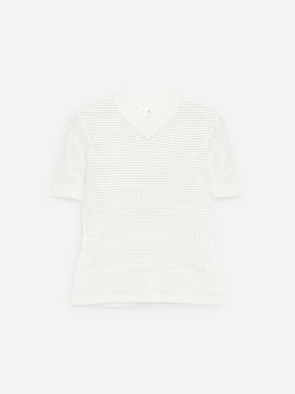 Pointelle V-Neck Top