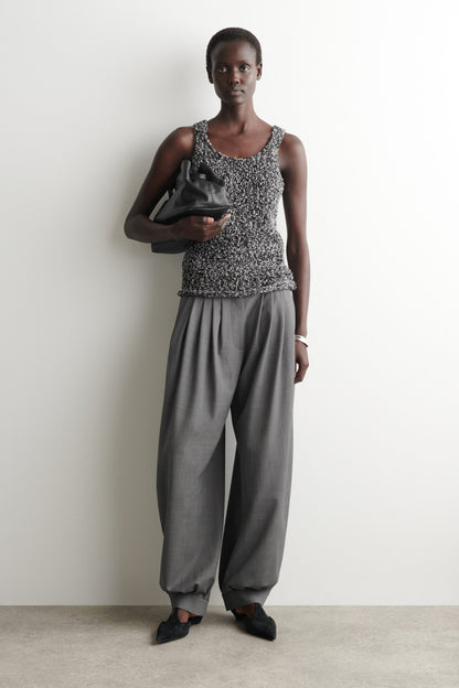 Two-Tone Chunky Knitted Tank Top