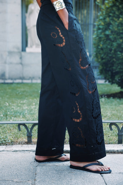 Broderie anglaise trousers