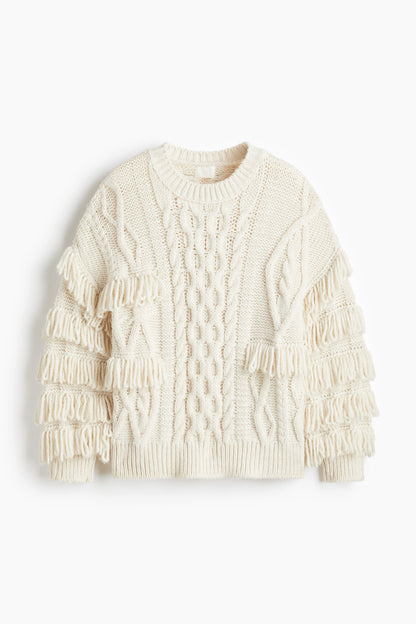 Fringed jumper