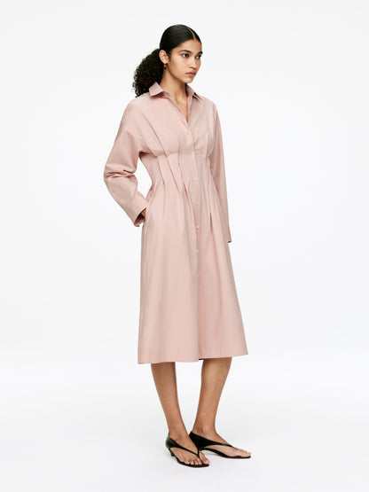 Pleated Shirt Dress