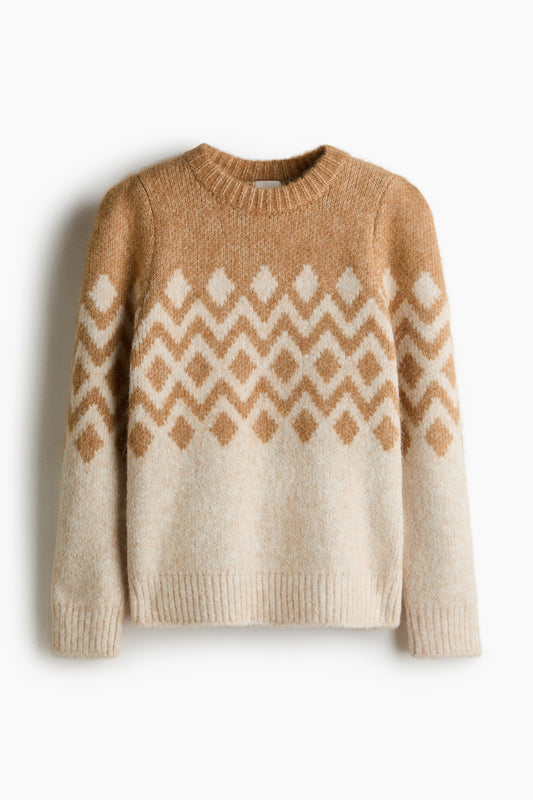 Jacquard-knit jumper