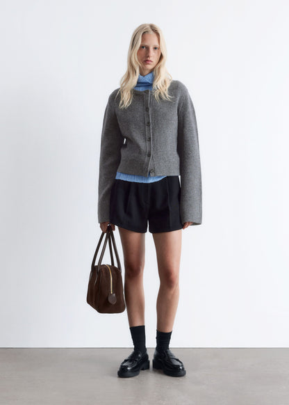 Cropped Boxy Cardigan