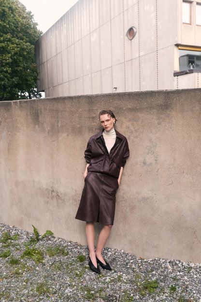 Oversized coated jacket