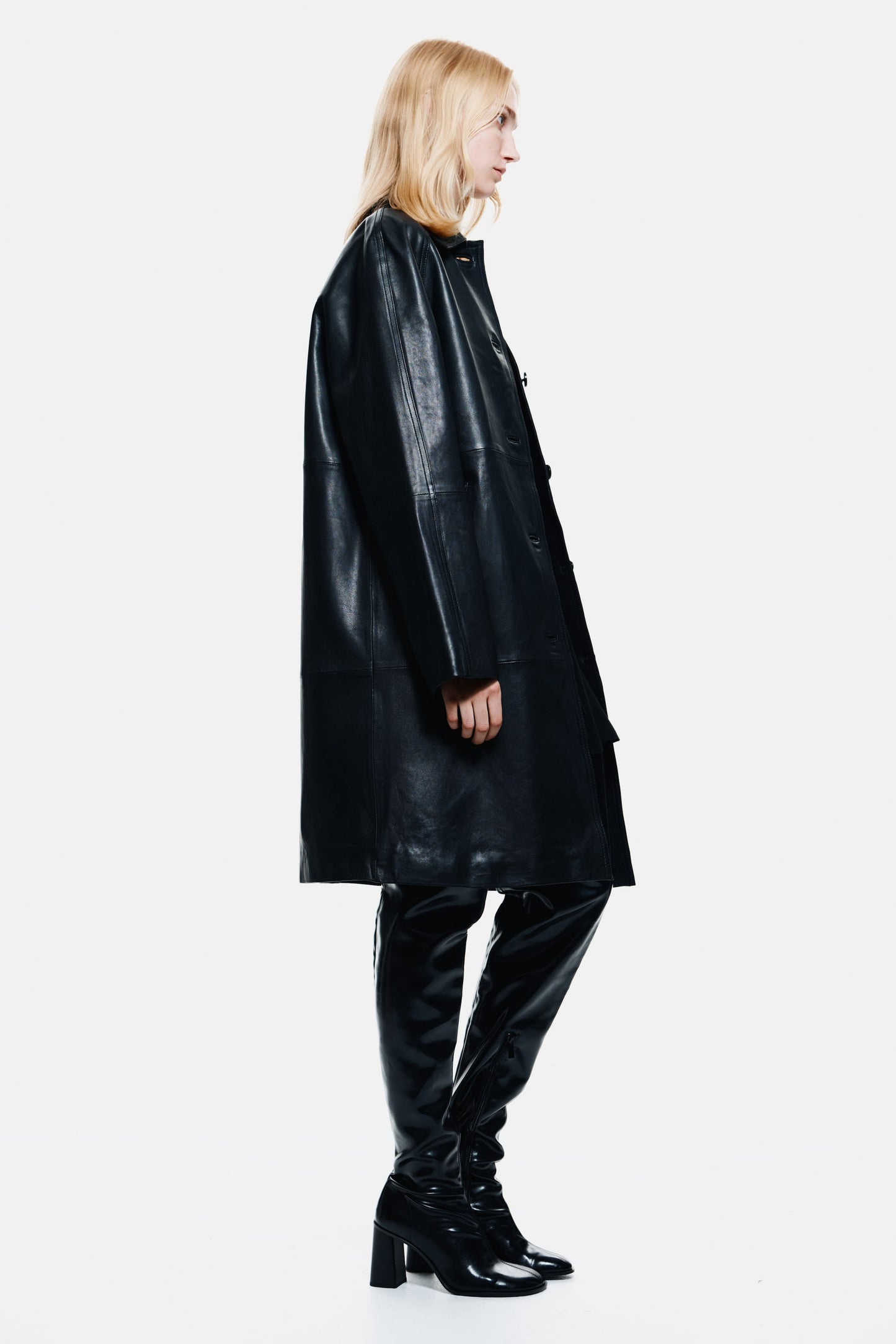 Leather coat