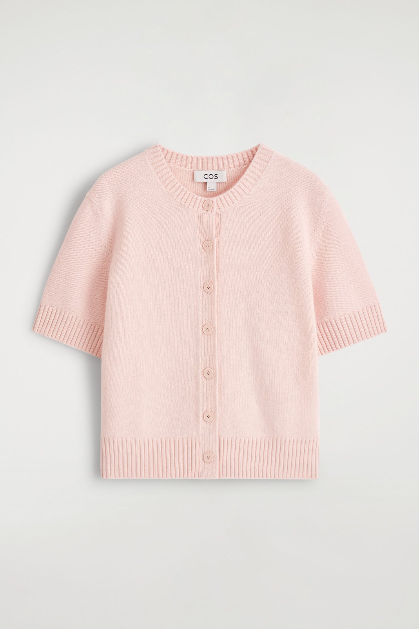 Merino Wool Short-Sleeved Cardigan