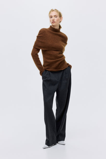 Mohair-blend turtleneck top