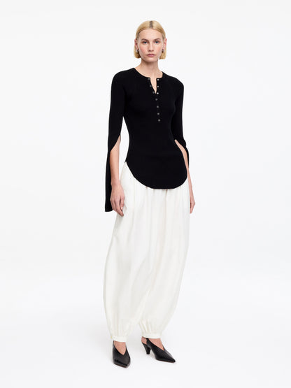 Balloon Cotton Trousers