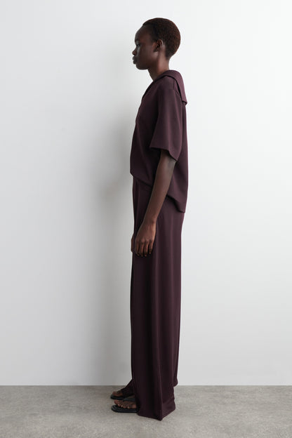 Modal Wide-Leg Trousers