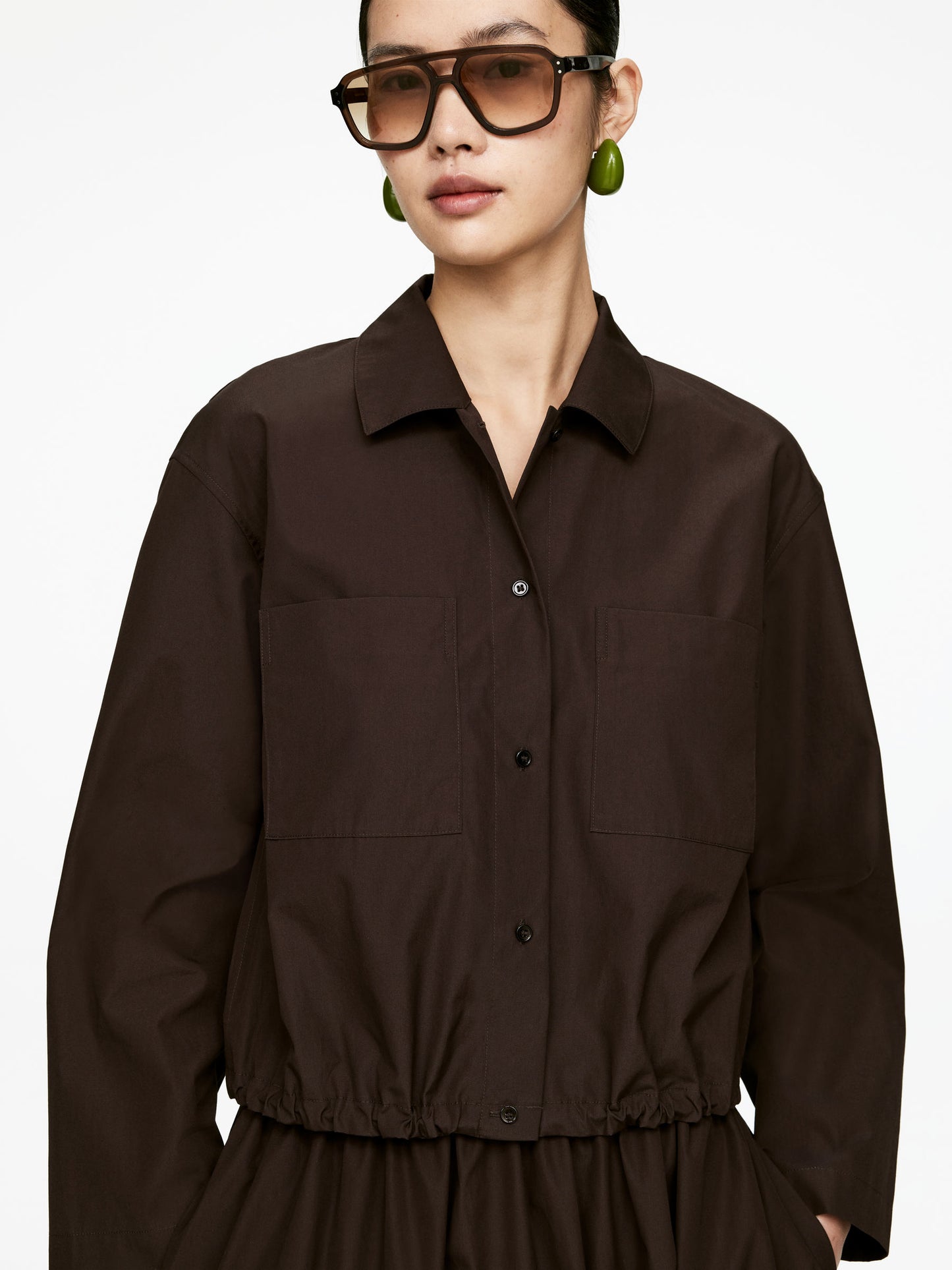 Cropped Blouson Jacket