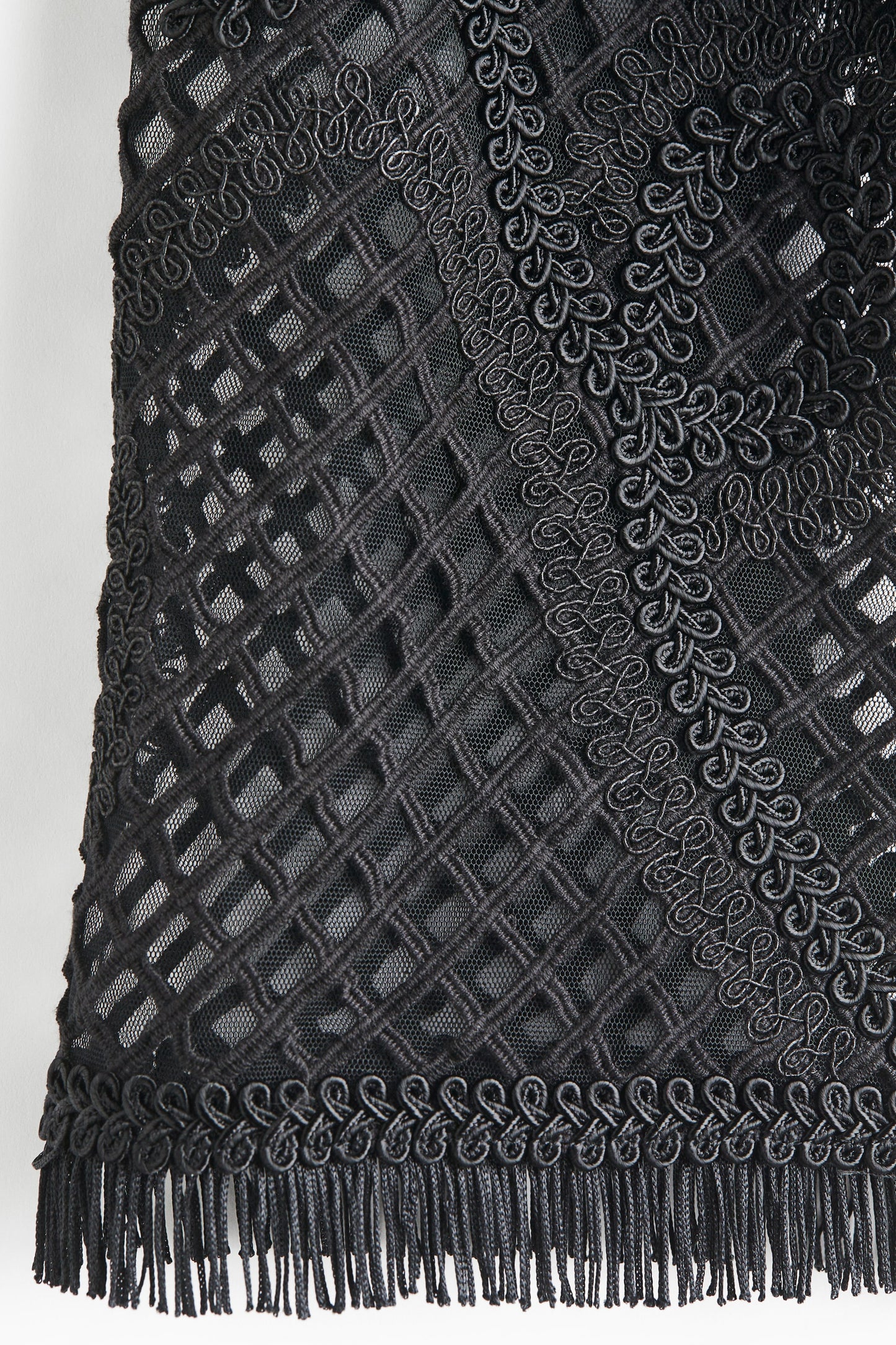 Embroidered mesh dress